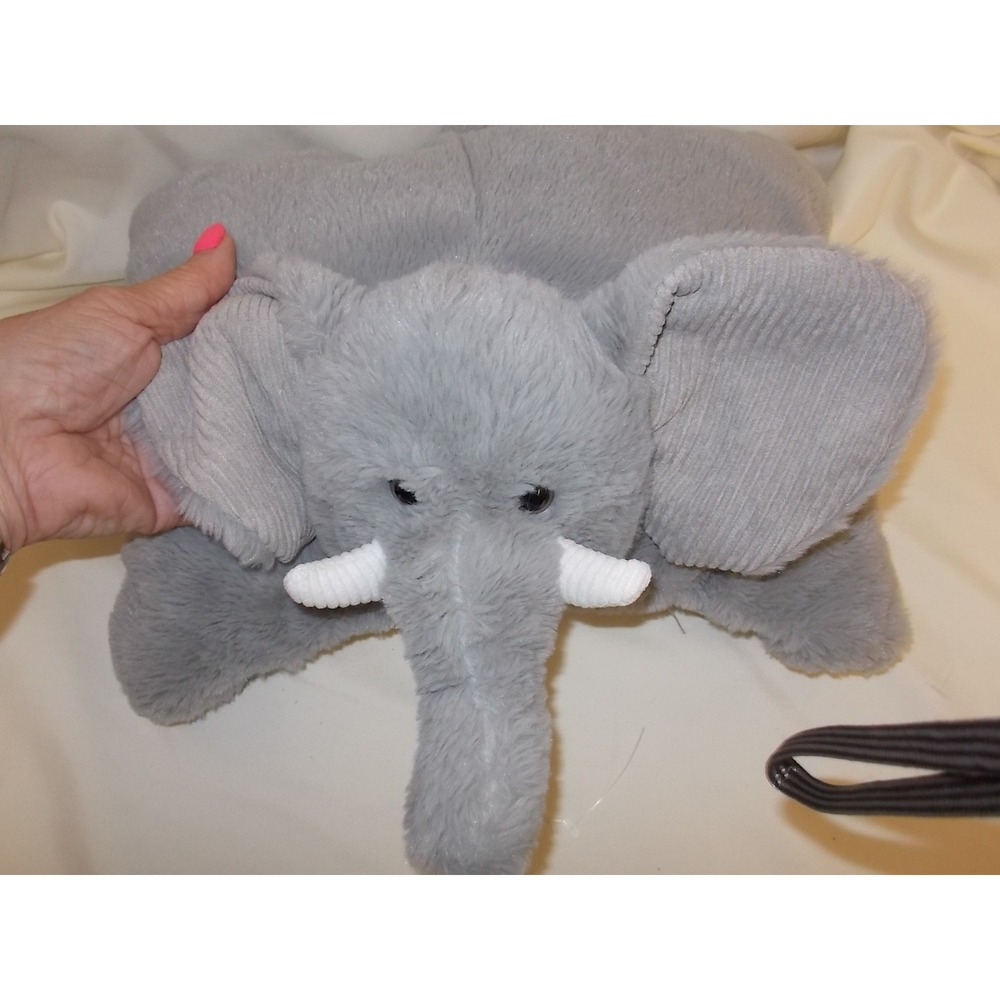 Bearington Lil' Spout Grey Elephant Plush Pillow Pet